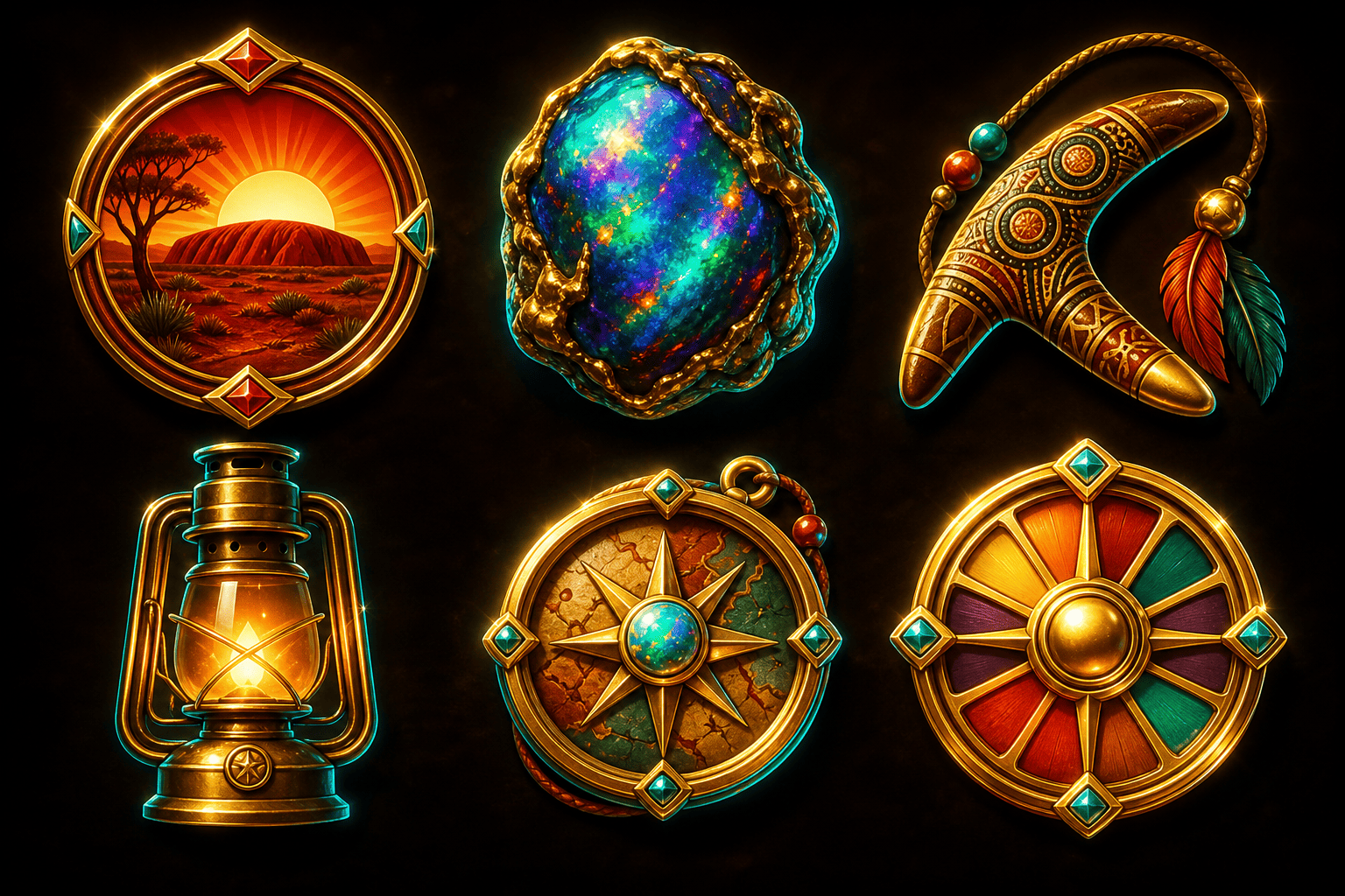 Outback Gold Trail slot symbols