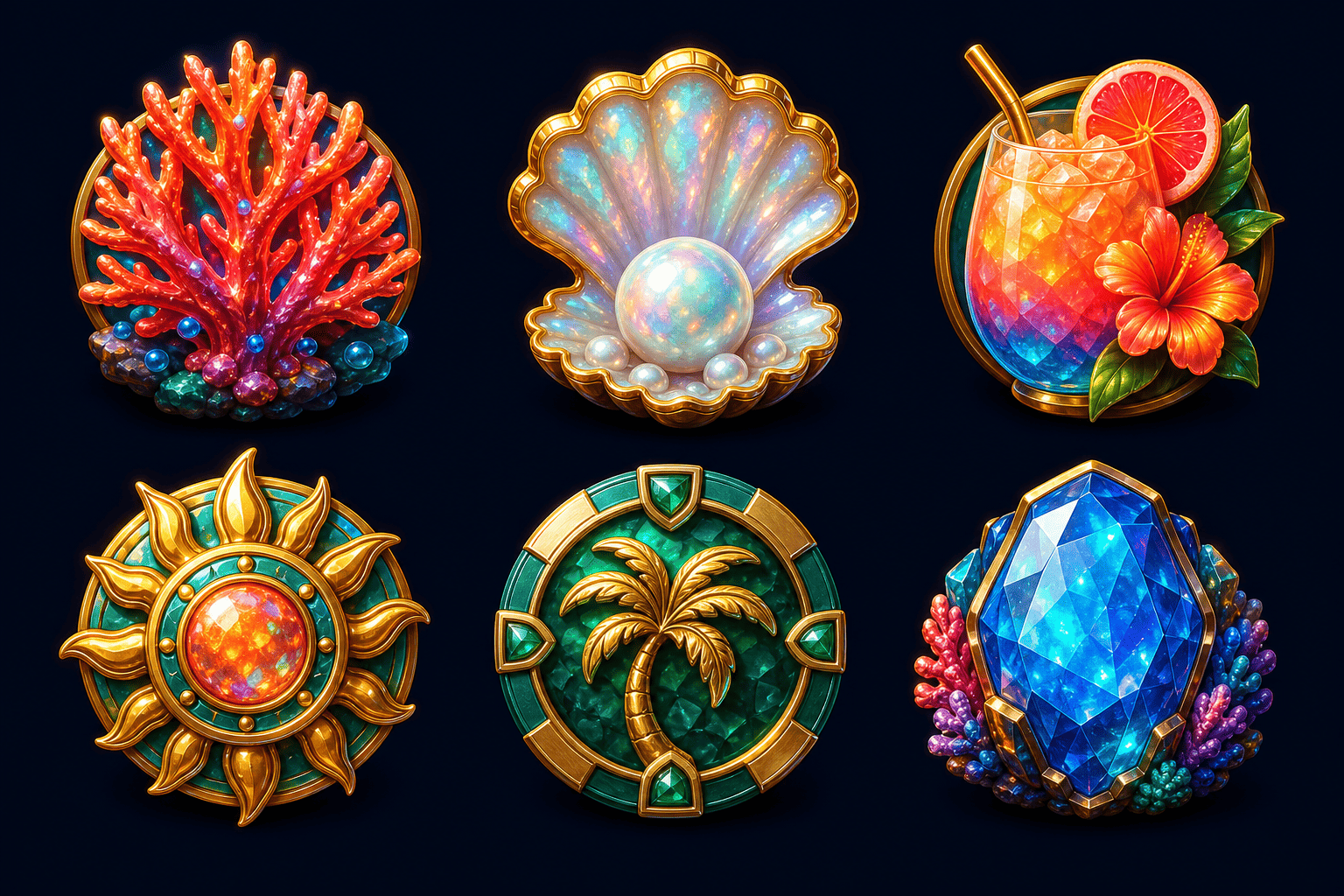 Reef Reels slot symbols